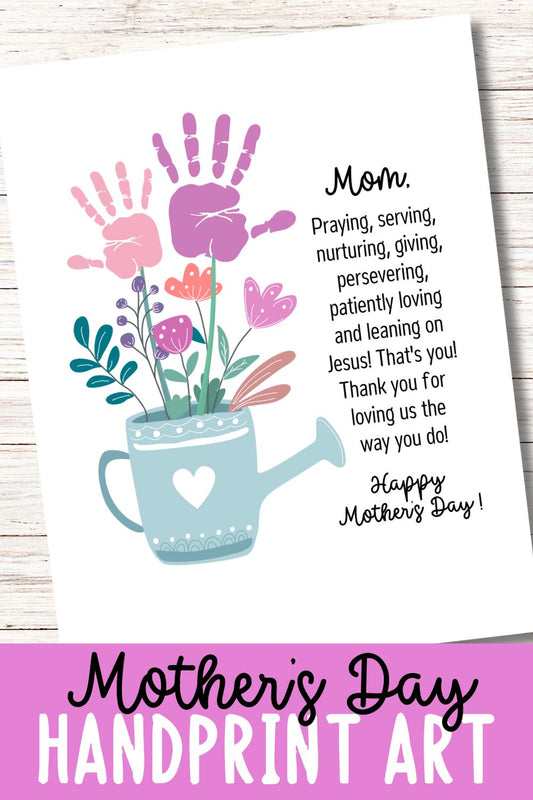 Mother's Day Printable Handprint Art Style C