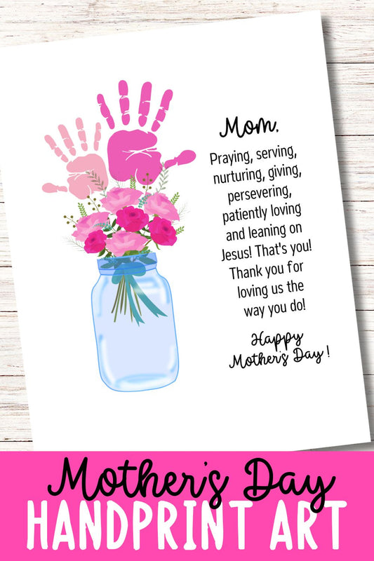 Mother's Day Printable Handprint Art Style B