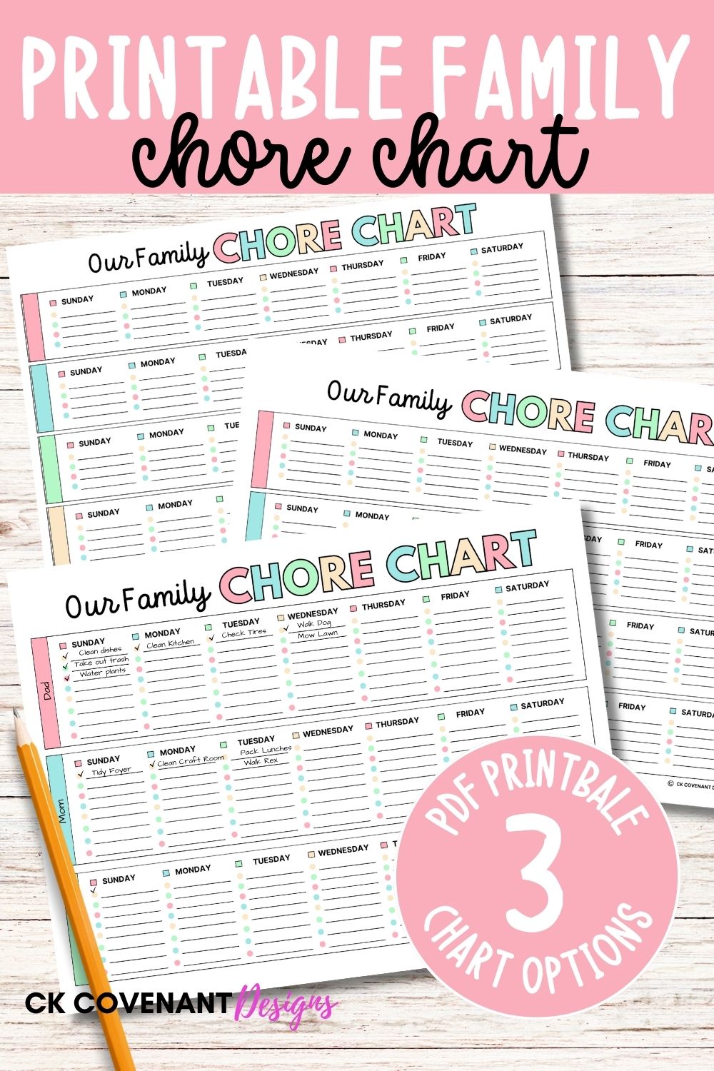 Printable Family Chore Chart