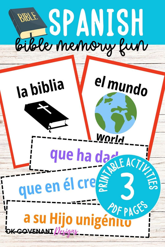 Spanish Bible Memory Fun Set - John 3:16