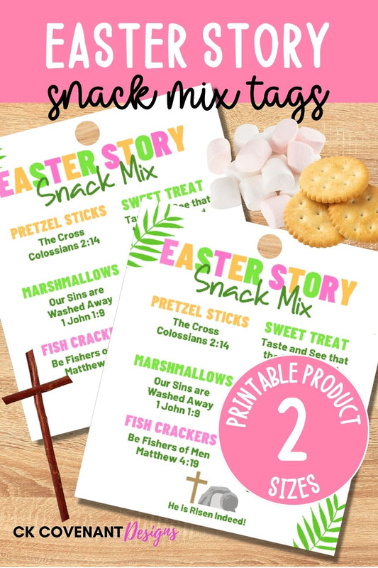 Easter Story Snack Mix Tags