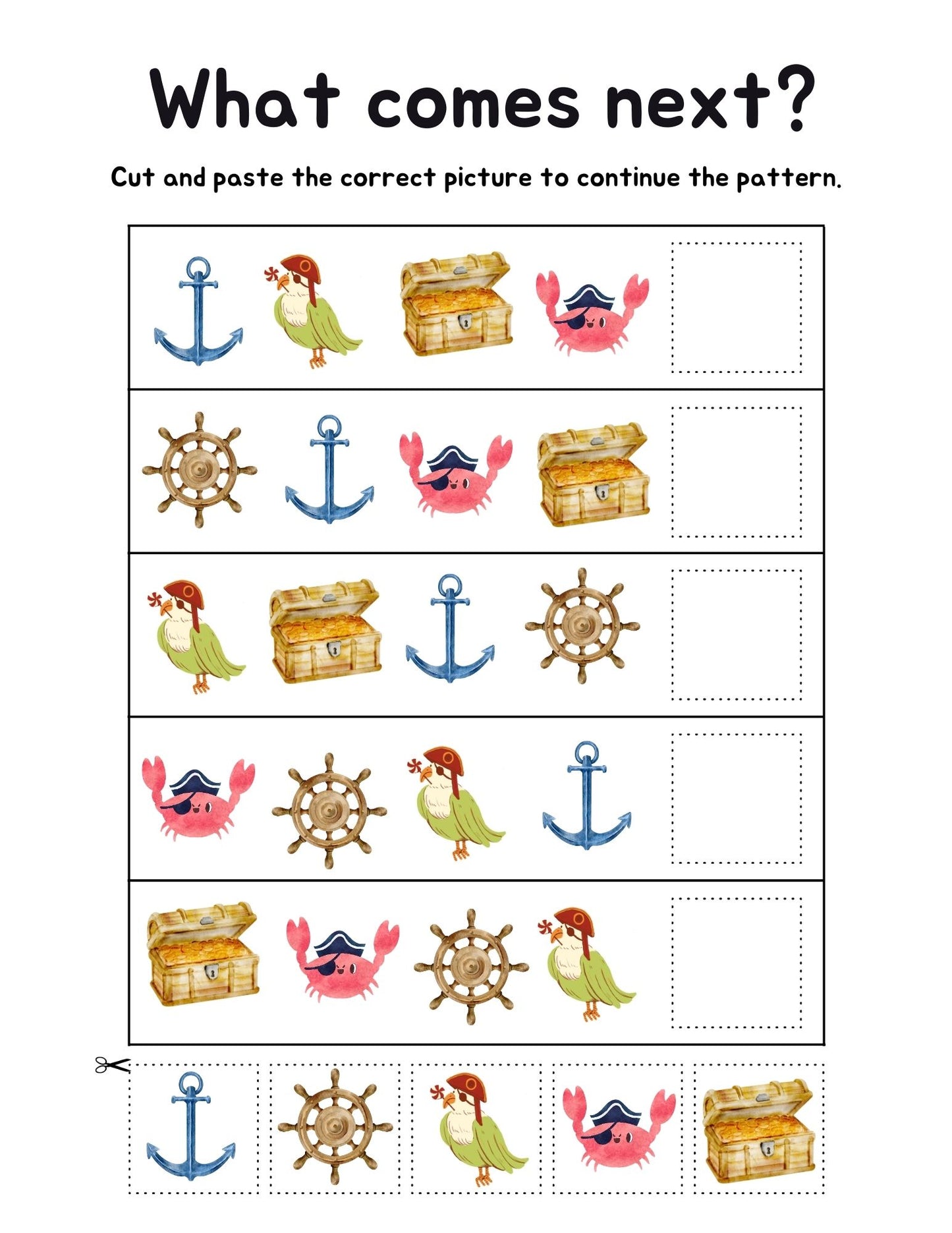 Treasures of the Sea: Pirates and Oceans Kindergarten Math: A full year curriculum: PRINT