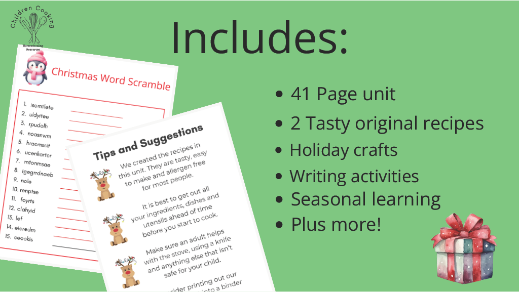 Christmas Unit for Kid Chefs