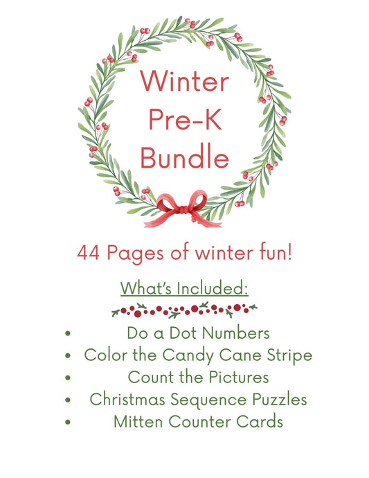Pre-K Winter Activity Workbook