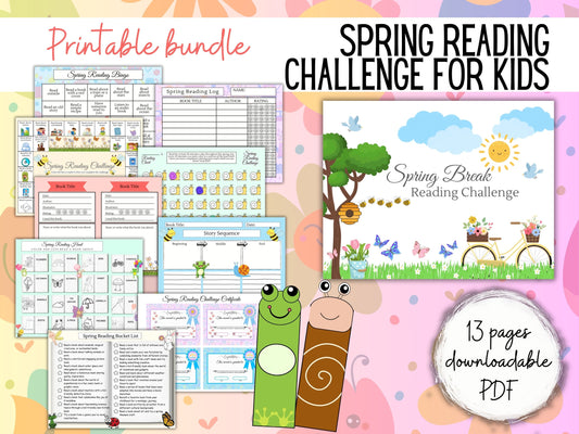 Spring Reading Bundle Challenge for Boys and Girls