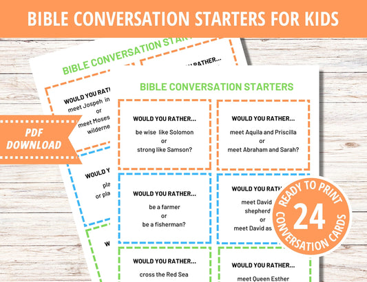 Bible Conversation Starters for Kids