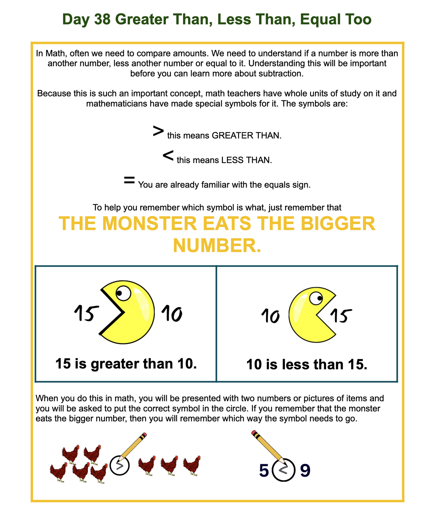 Picture Math for First Grade