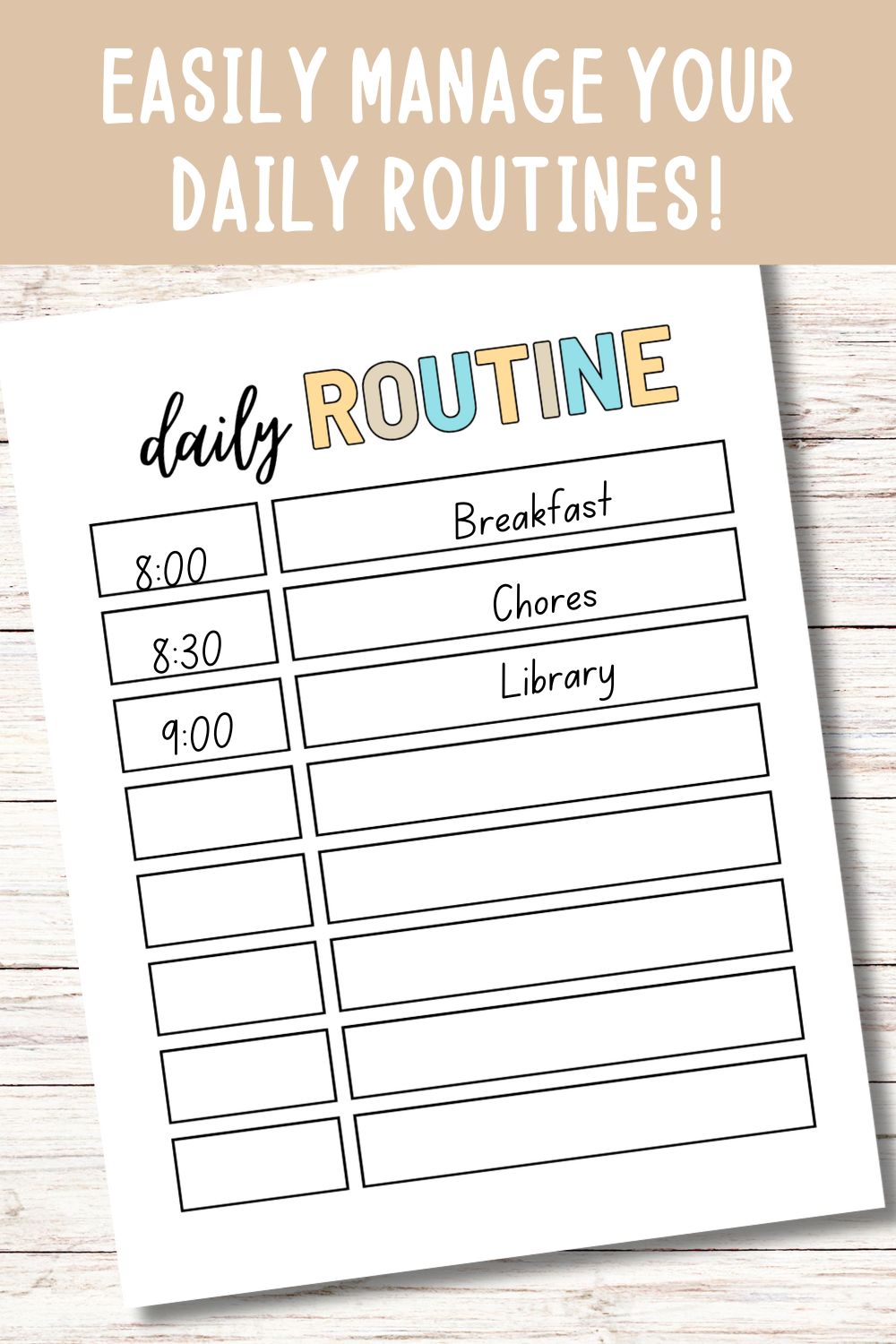 Daily Routine and Checklist Bundle - Boho Colors