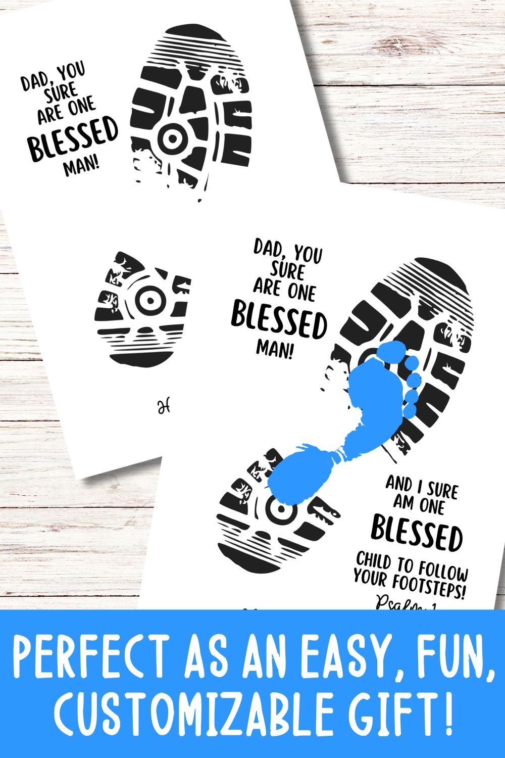Father's Day Printable Foot Print Art