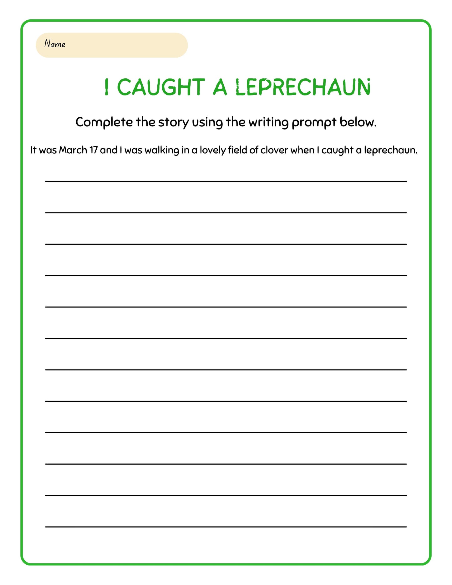 St. Patrick's Day Activity Book