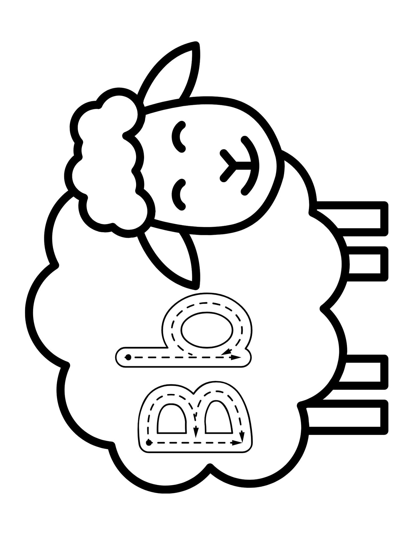 Sheep Alphabet and Number Tracing