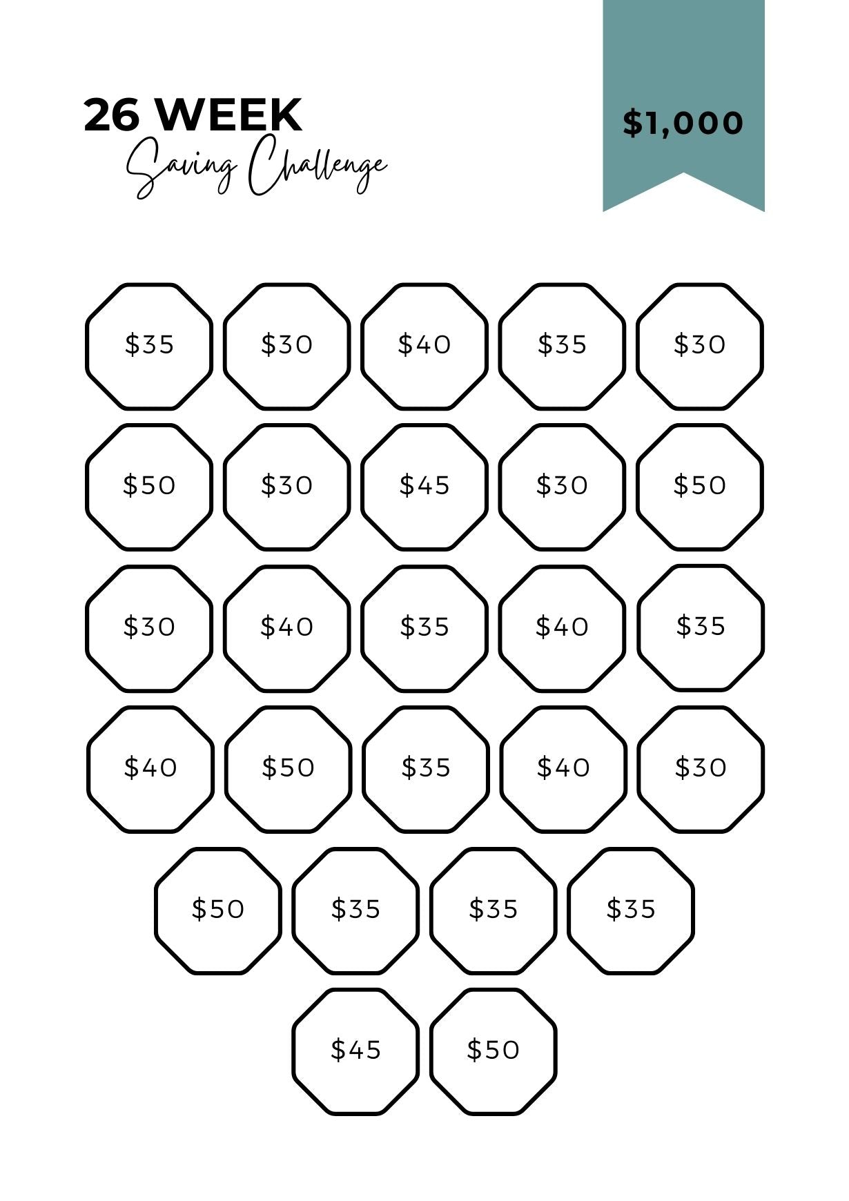 45-Page Savings Challenge Digital Product
