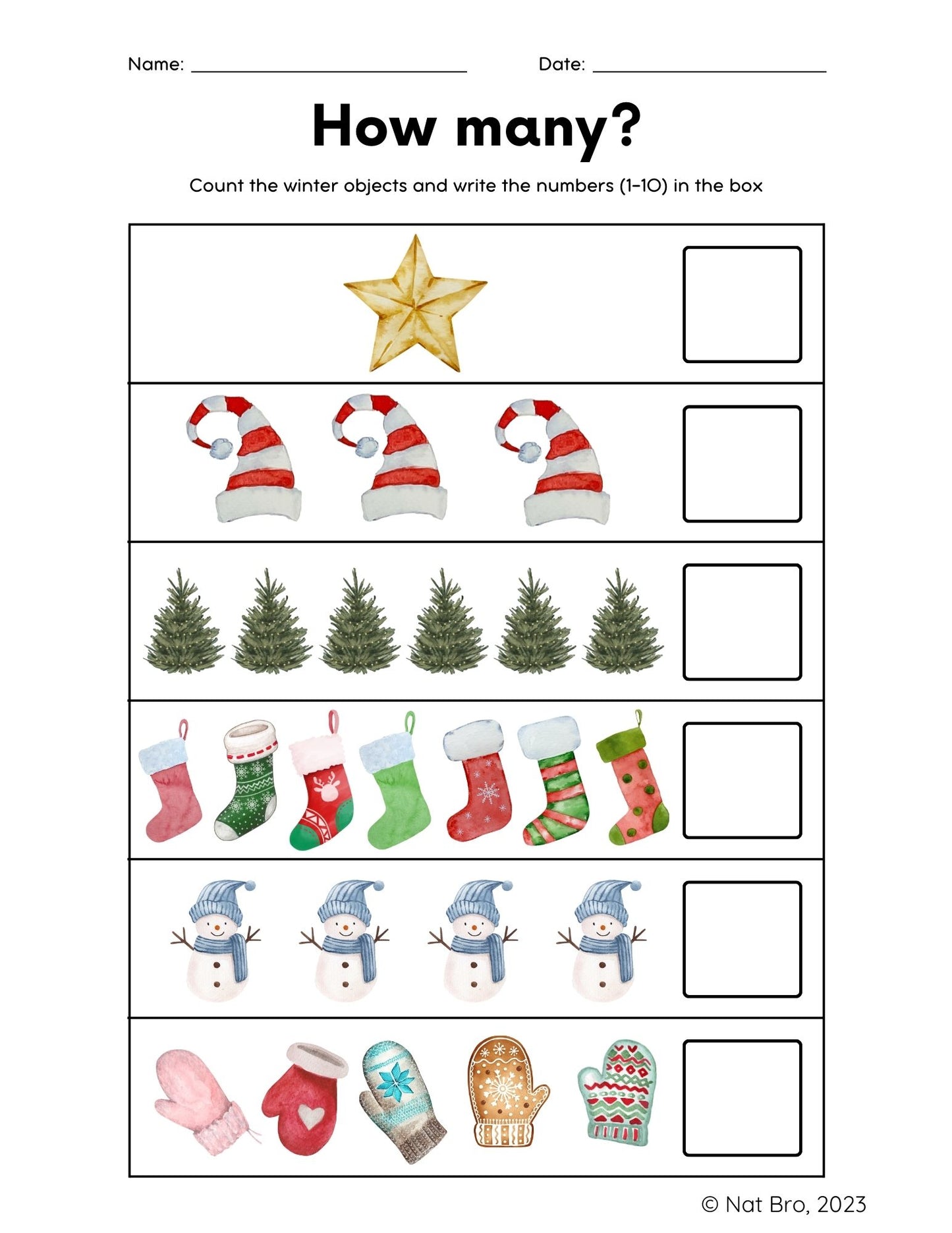 Pre-K Winter Activity Workbook