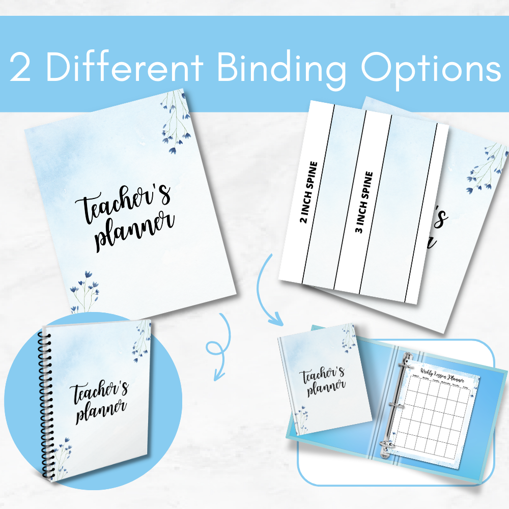 Teacher Planner: Blue Themed