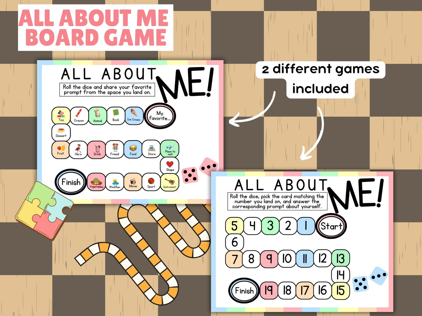 All About Me Board Game