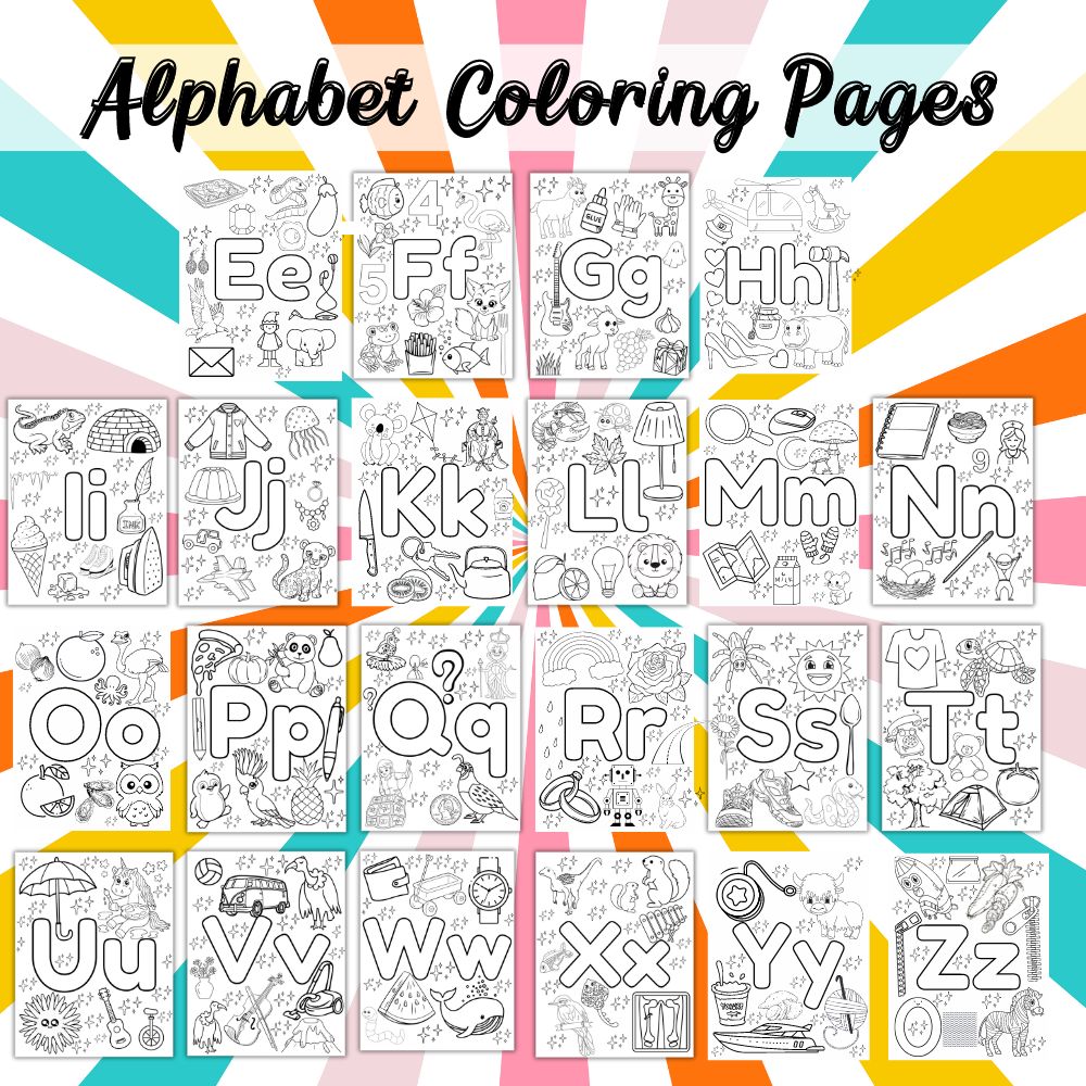 ABC Alphabet Coloring Pages