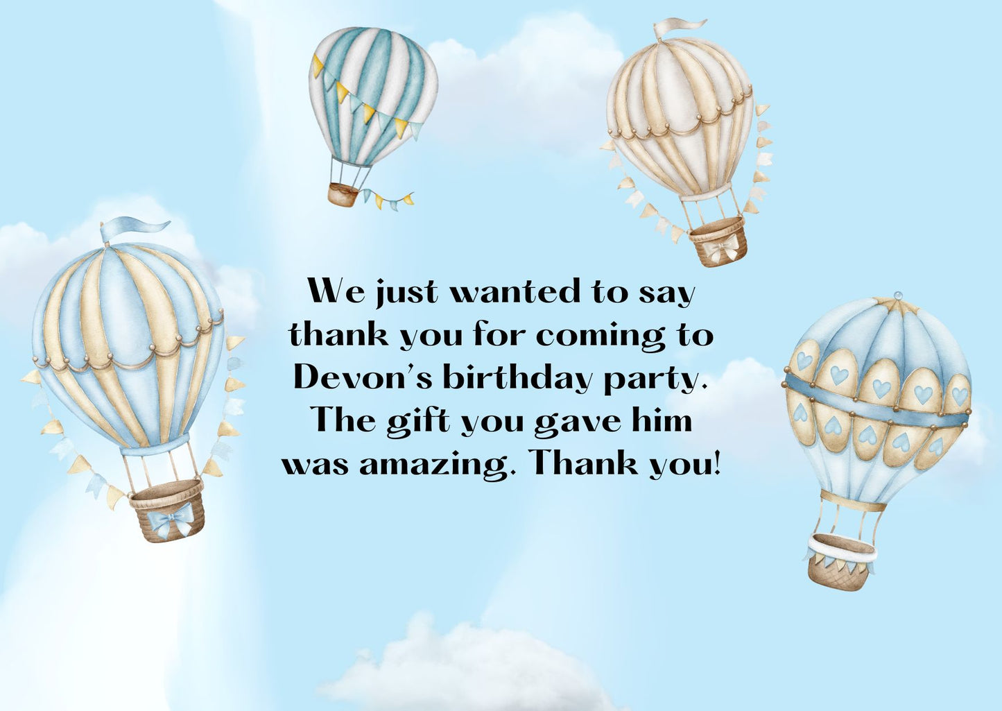 Hot Air Ballon  Birthday Bundle!