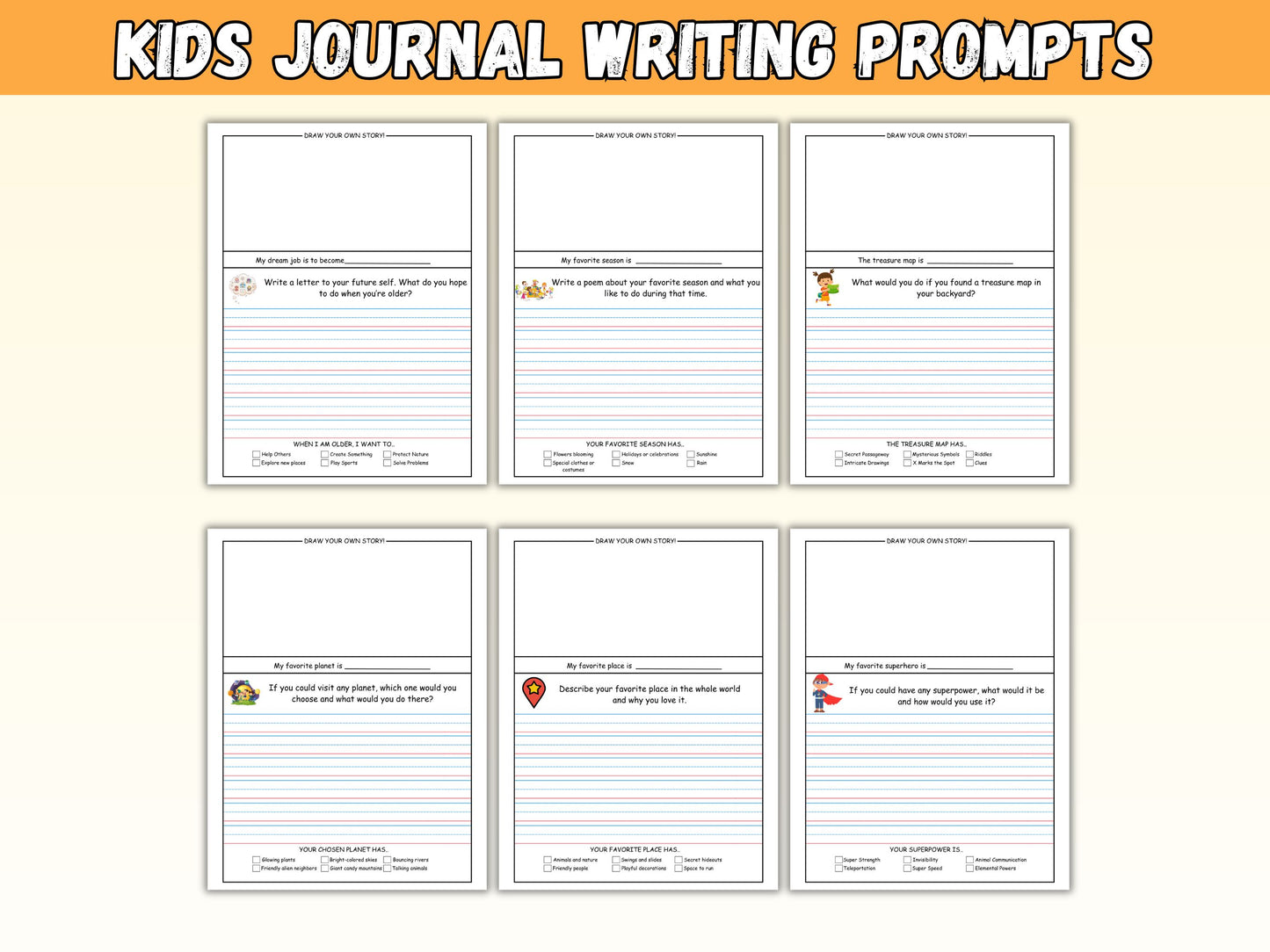25 Younger Elementary Writing Prompts