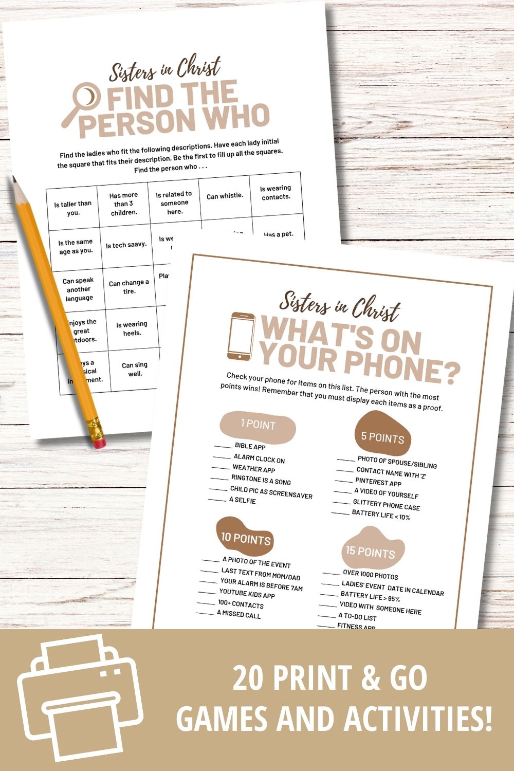 Women's Ministry Printable Game Bundle - Boho Colors