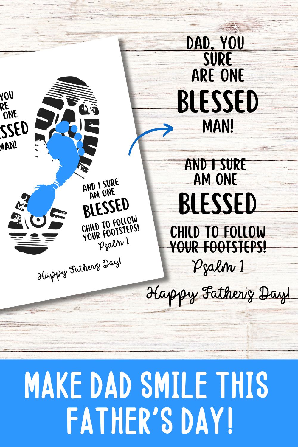 Father's Day Printable Foot Print Art