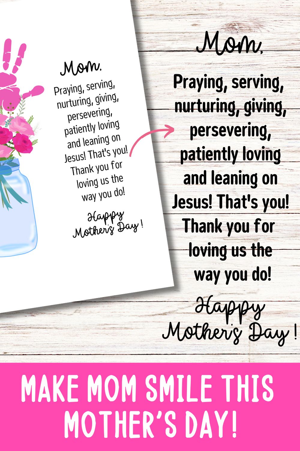 Mother's Day Printable Handprint Art Style B
