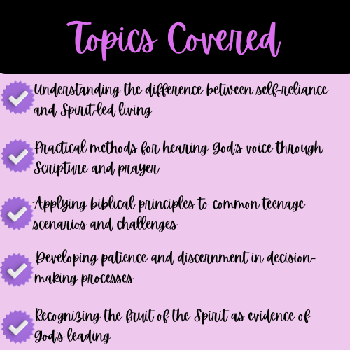 Learning to Be Led by the Holy Spirit Bible Lesson/Guide