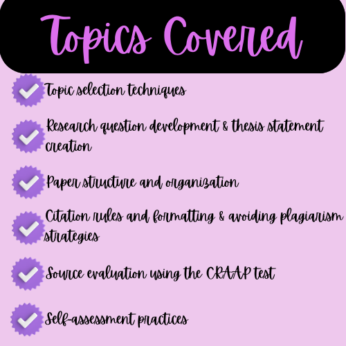 Research Paper NO-PREP Teaching Resource