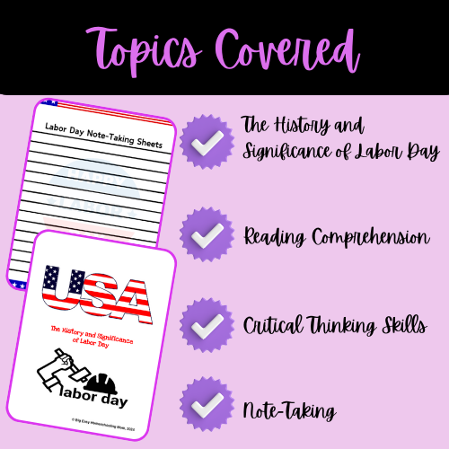 The History and Significance of Labor Day Reading Passage, Q & A, and Note-Taking Sheets