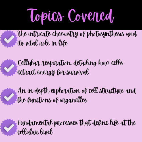 High School Science The Living Cell: Energy, Structure and Function Reading Passage Bundle