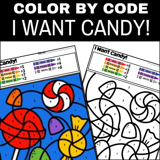 Color By Code "I Want Candy!"