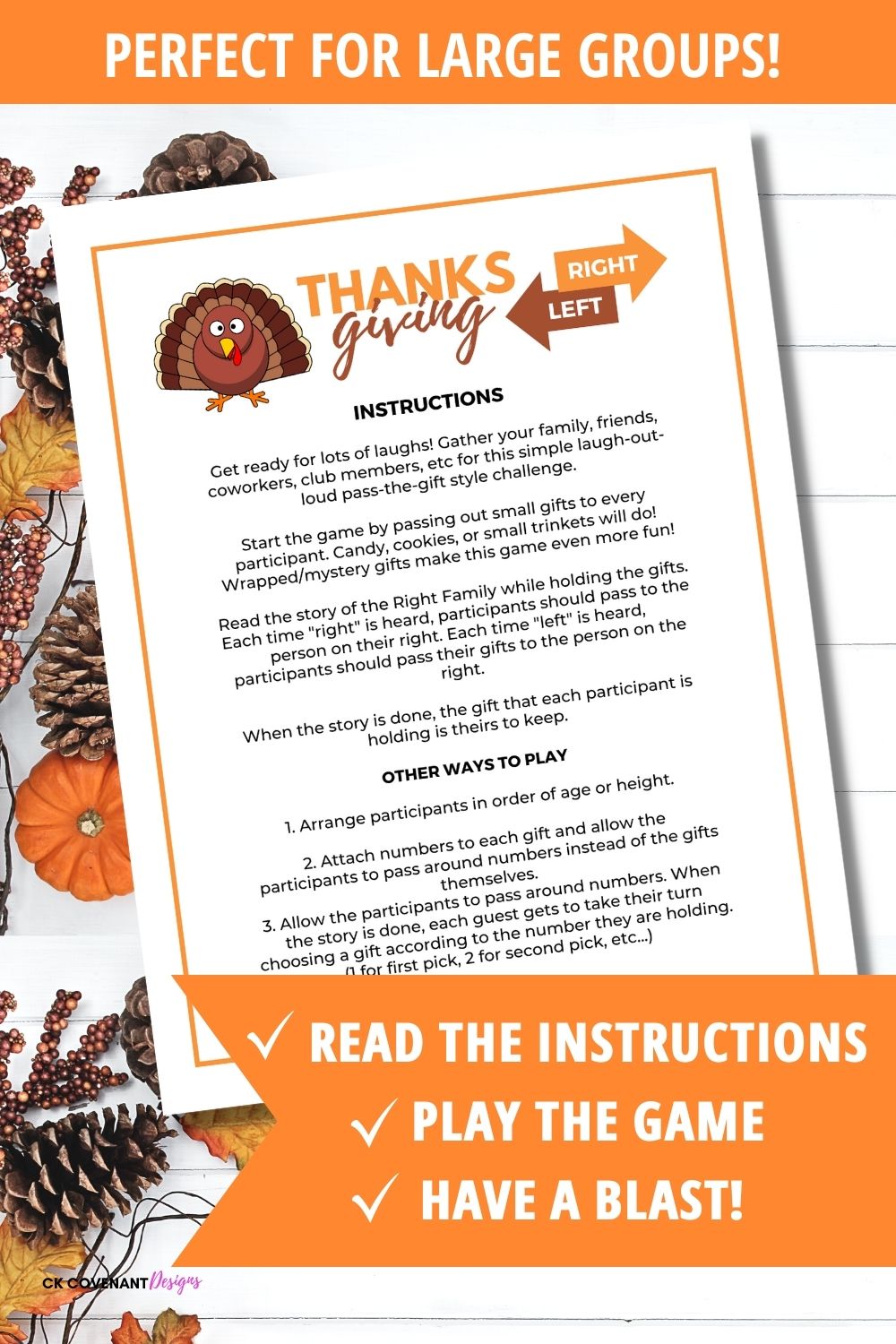 Thanksgiving Left-Right Game