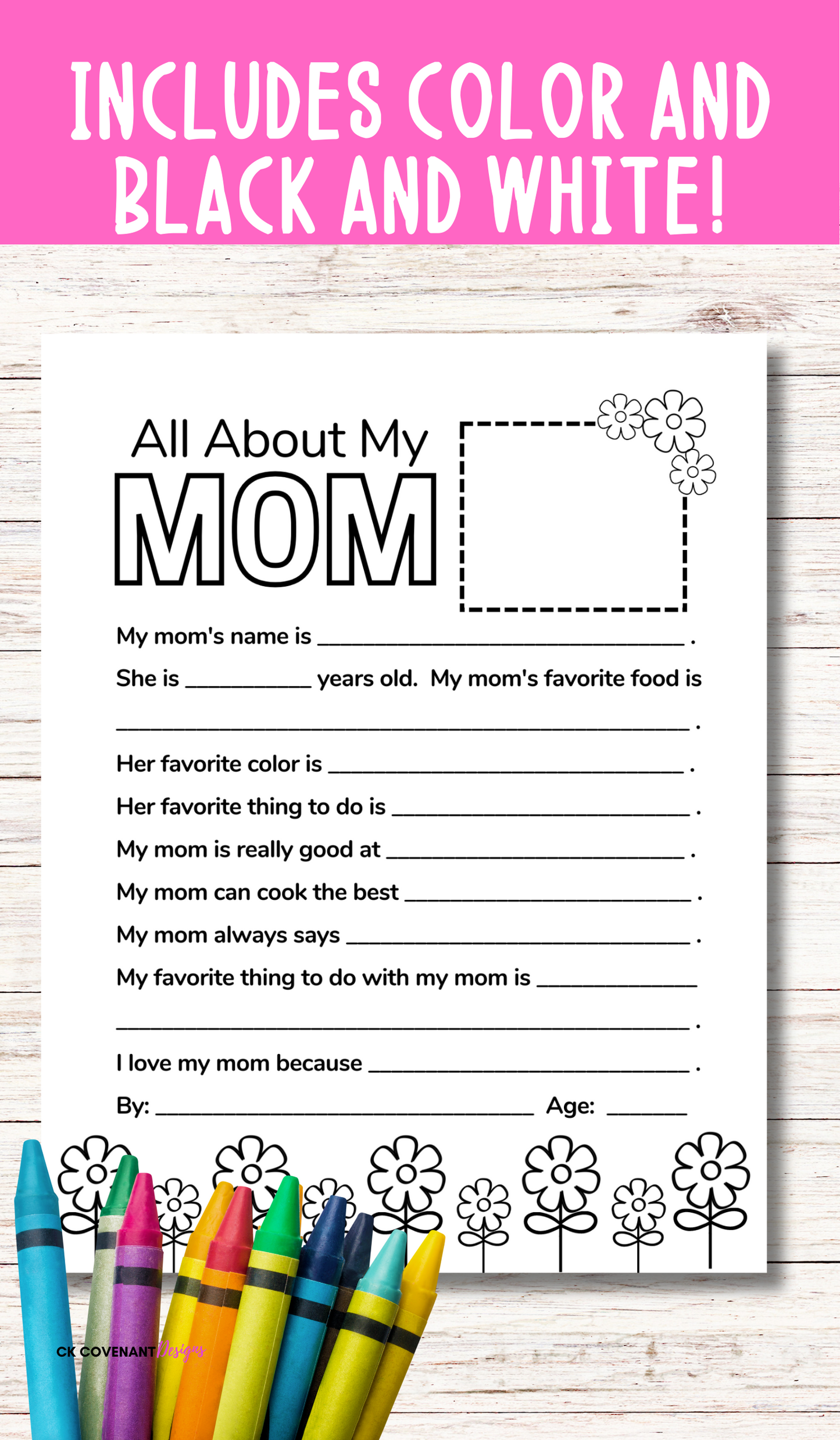 All About Mom Mother’s Day Questionnaire/ All About Grandma Questionnaire