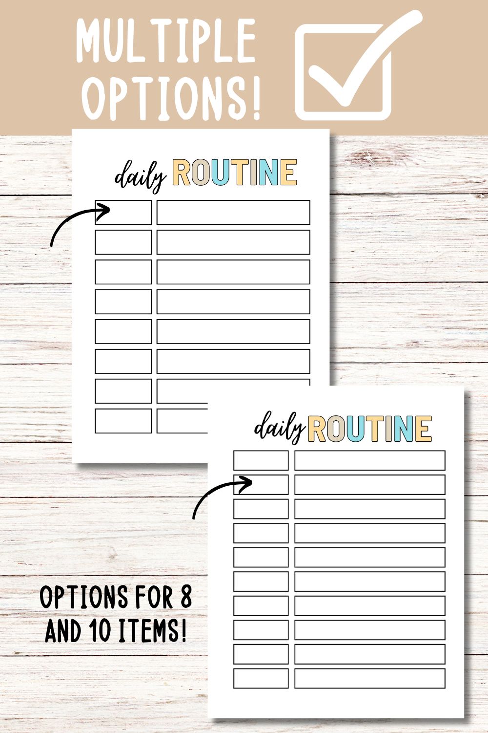 Daily Routine and Checklist Bundle - Boho Colors