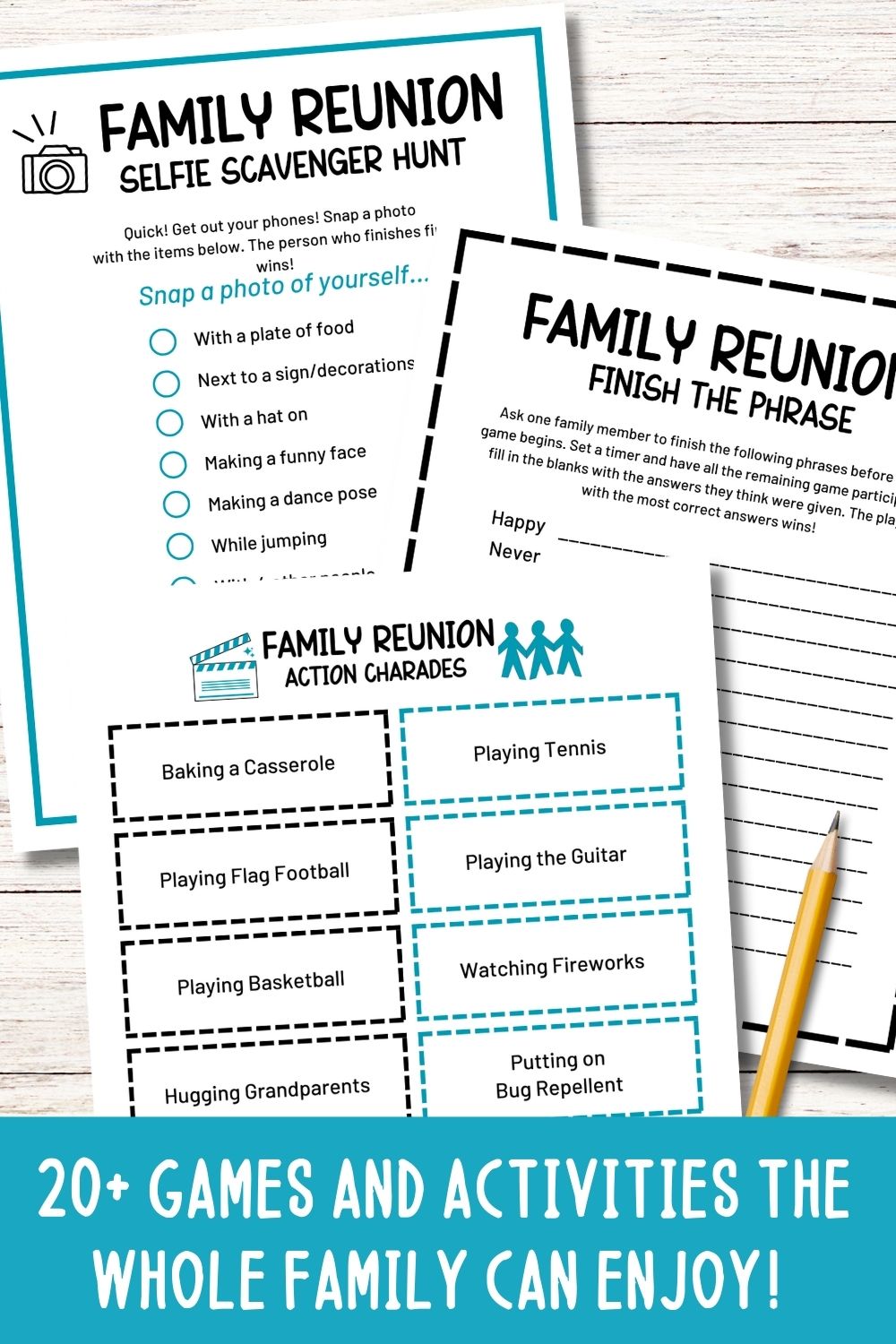 Family Reunion Game Bundle (20+ Printable Games and Challenges)