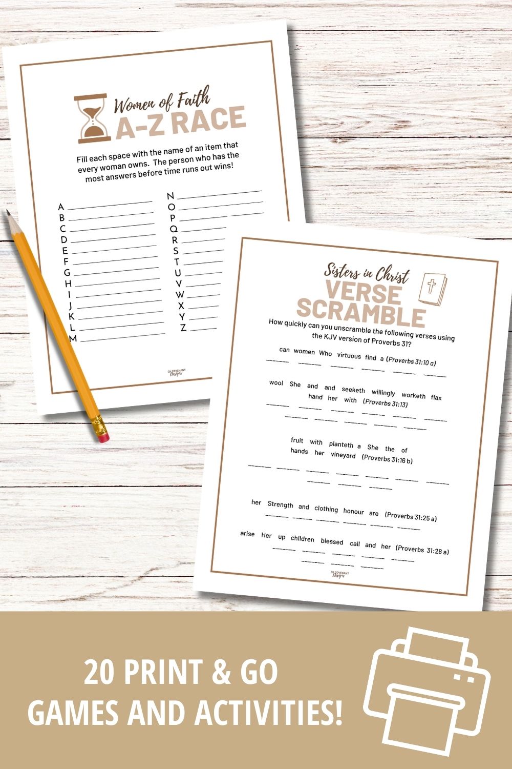 Women's Ministry Printable Game Bundle - Boho Colors
