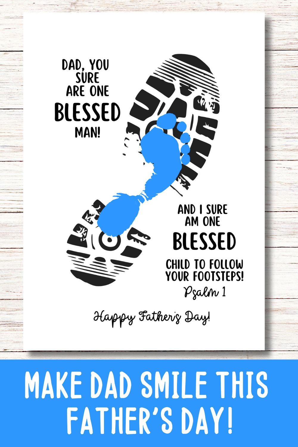 Father's Day Printable Foot Print Art