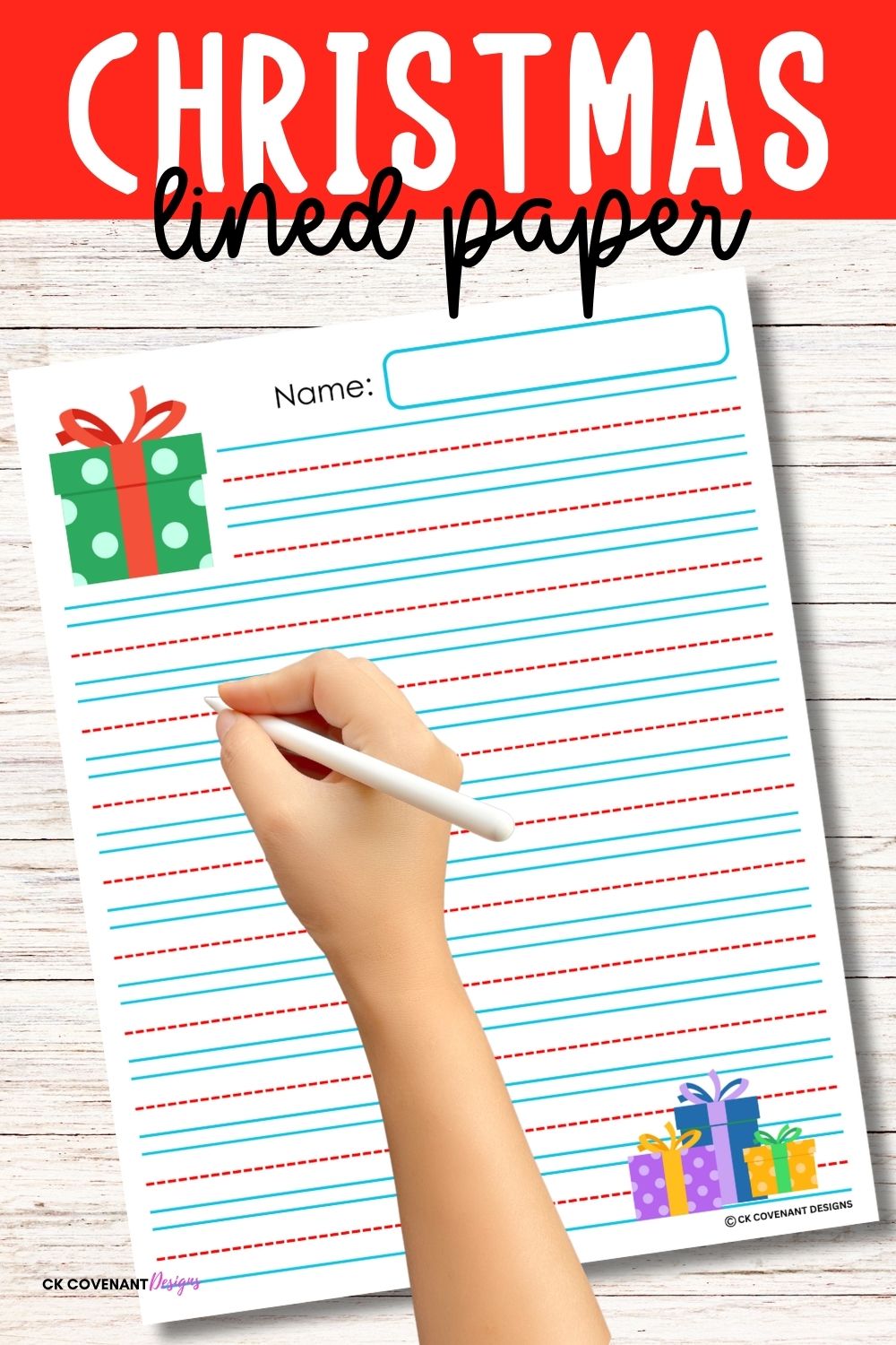 Christmas Lined Writing Paper (Colored Set)