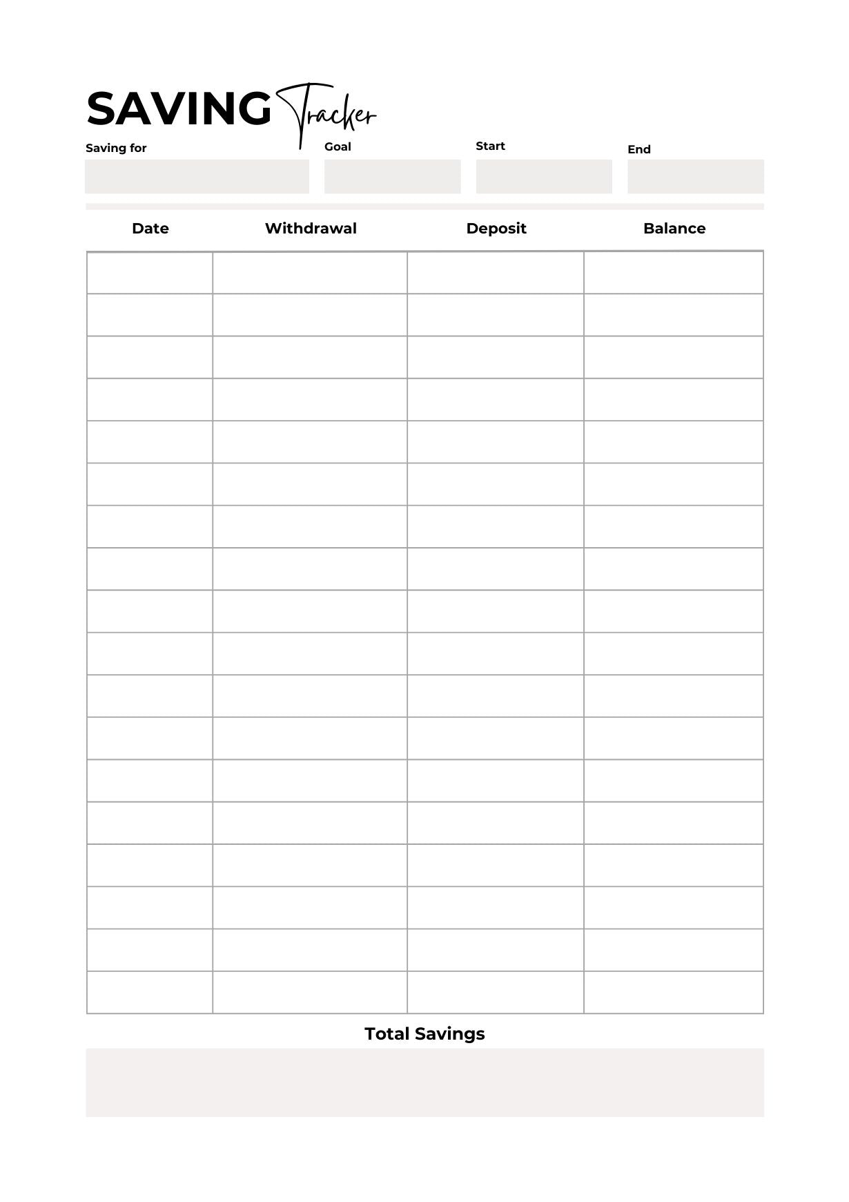 45-Page Savings Challenge Digital Product