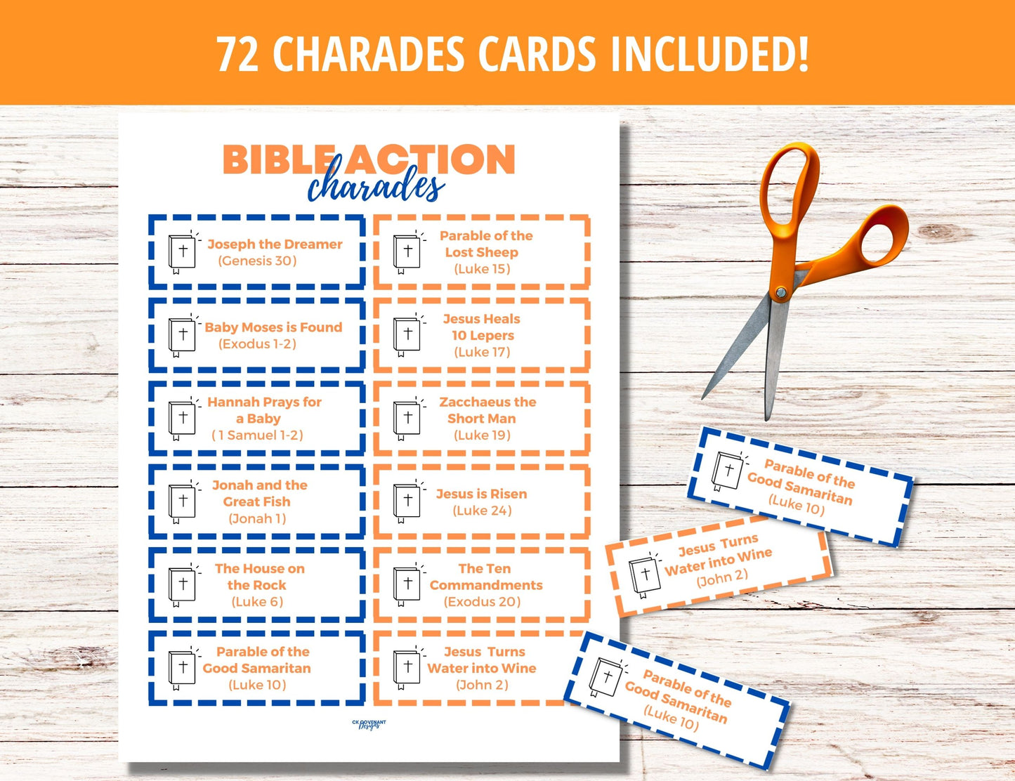 Bible Action Charades Game