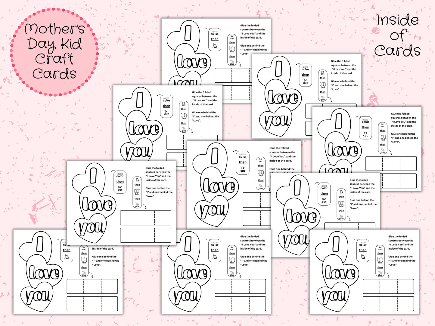 Mother's Day Cards for Kids to Color
