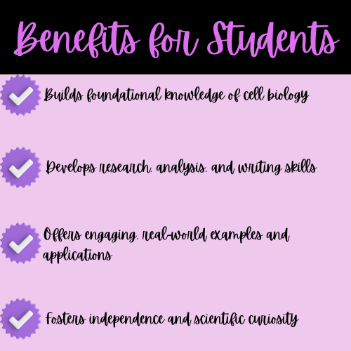 High School Cell Structure & Organelles Functions Reading Passage, Q & A, & Note-Taking Sheets