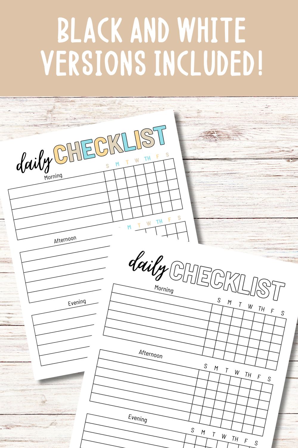 Daily Routine and Checklist Bundle - Boho Colors
