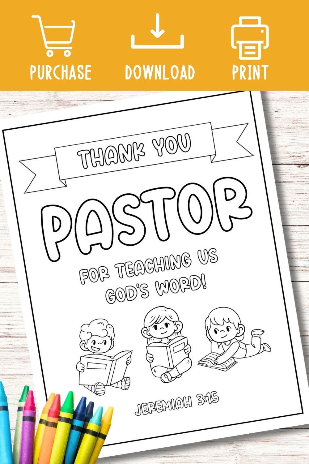 Pastor Appreciation Coloring Page Bundle