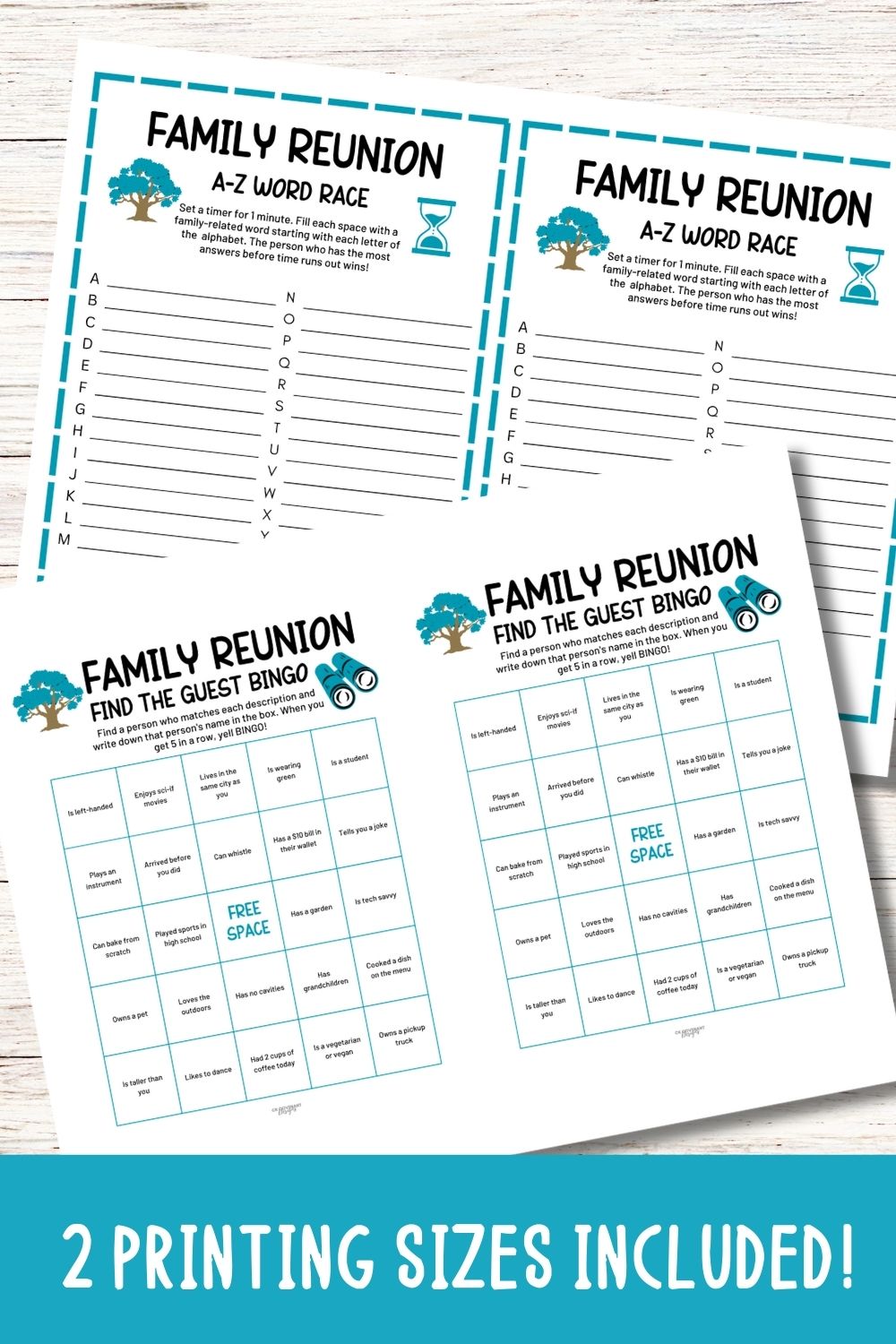 Family Reunion Game Bundle (20+ Printable Games and Challenges)