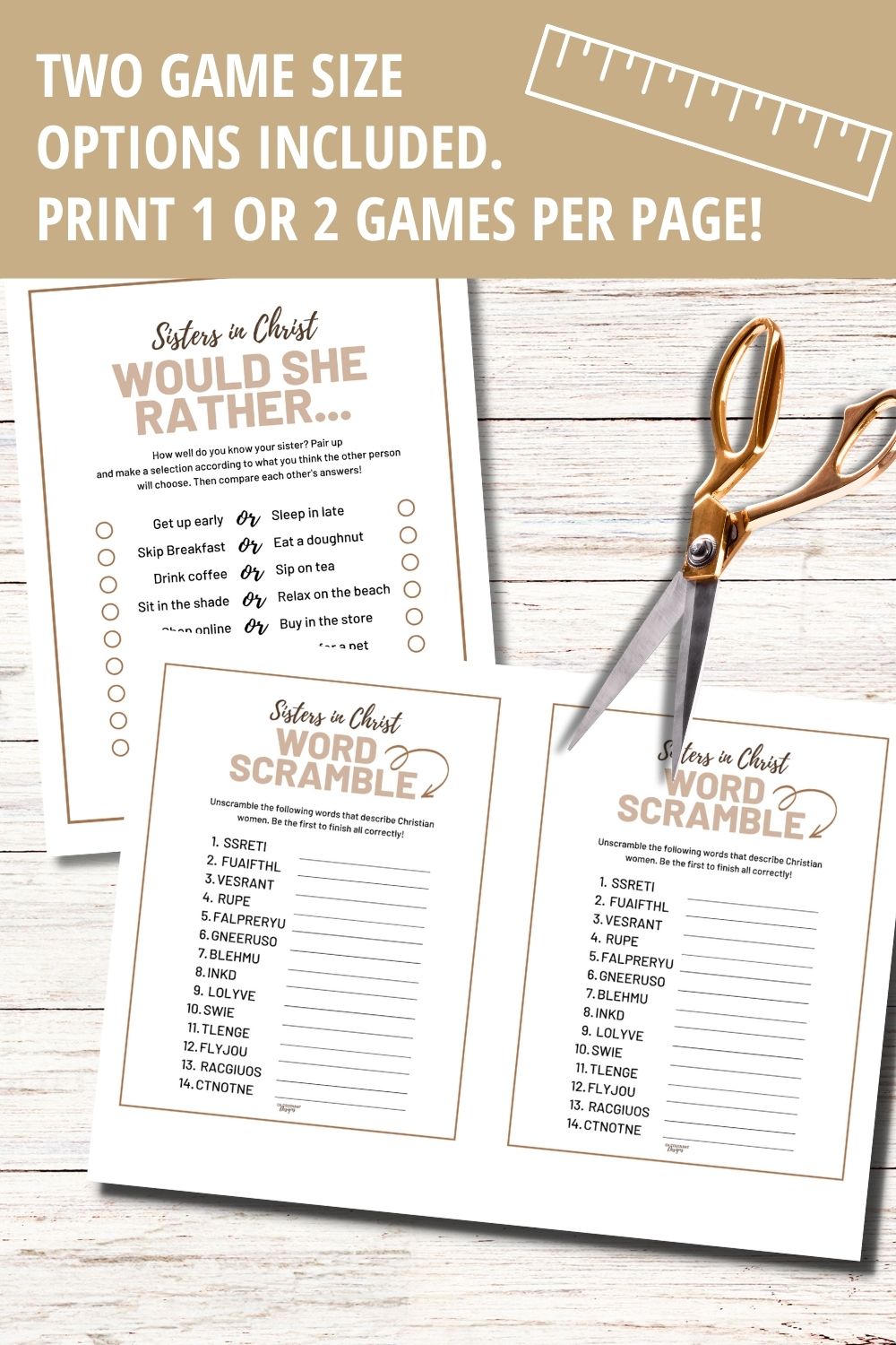 Women's Ministry Printable Game Bundle - Boho Colors