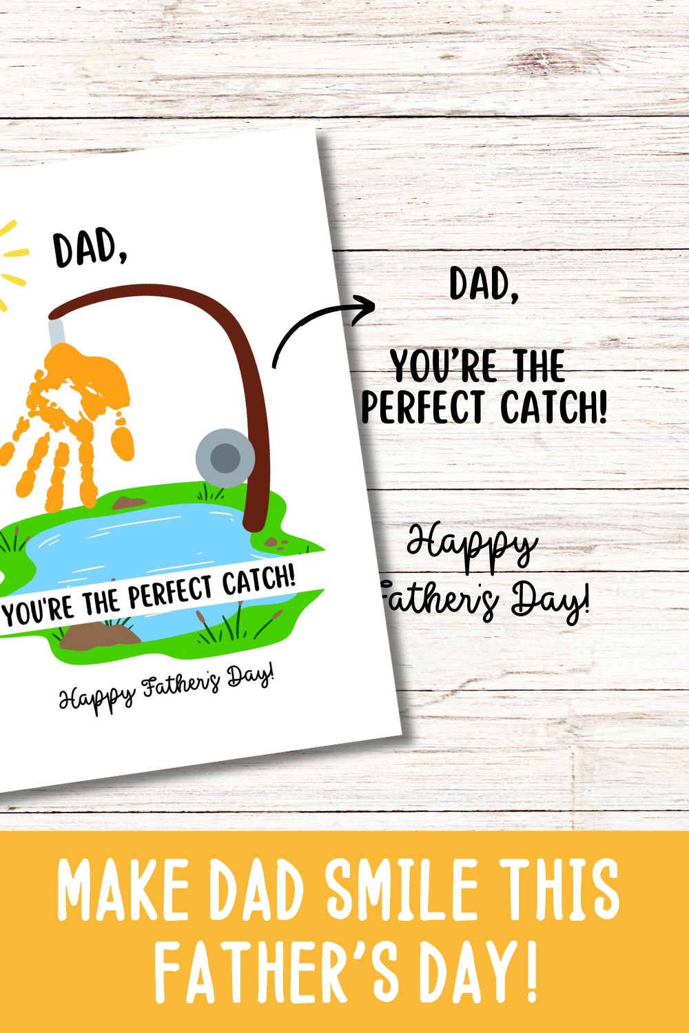 Father's Day Hand Print Art "You're a Great Catch!"