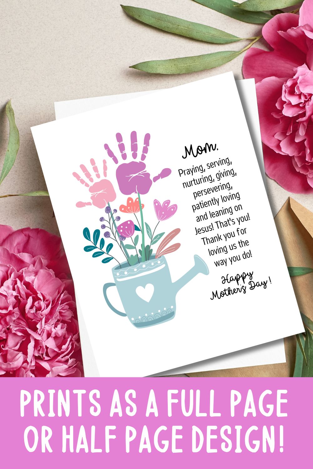 Mother's Day Printable Handprint Art Style C