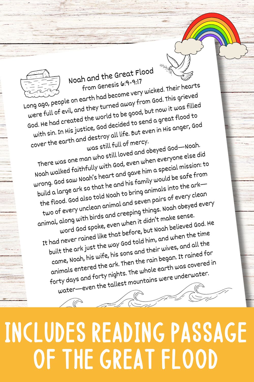 God's Rainbow Promise Activity Bundle