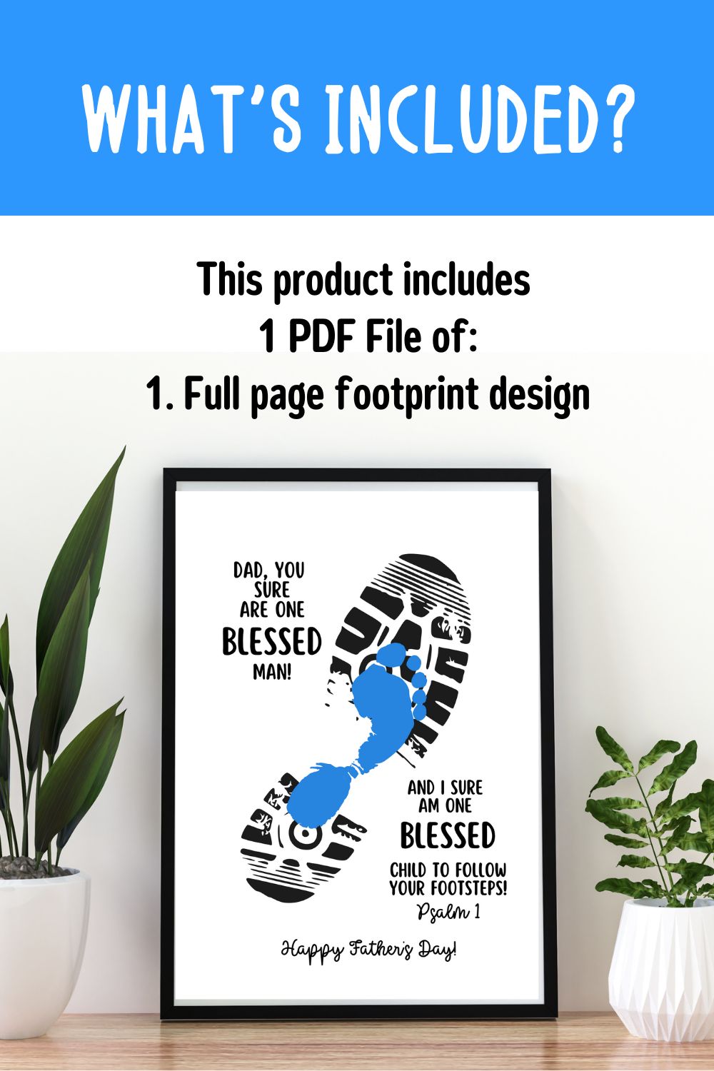 Father's Day Printable Foot Print Art