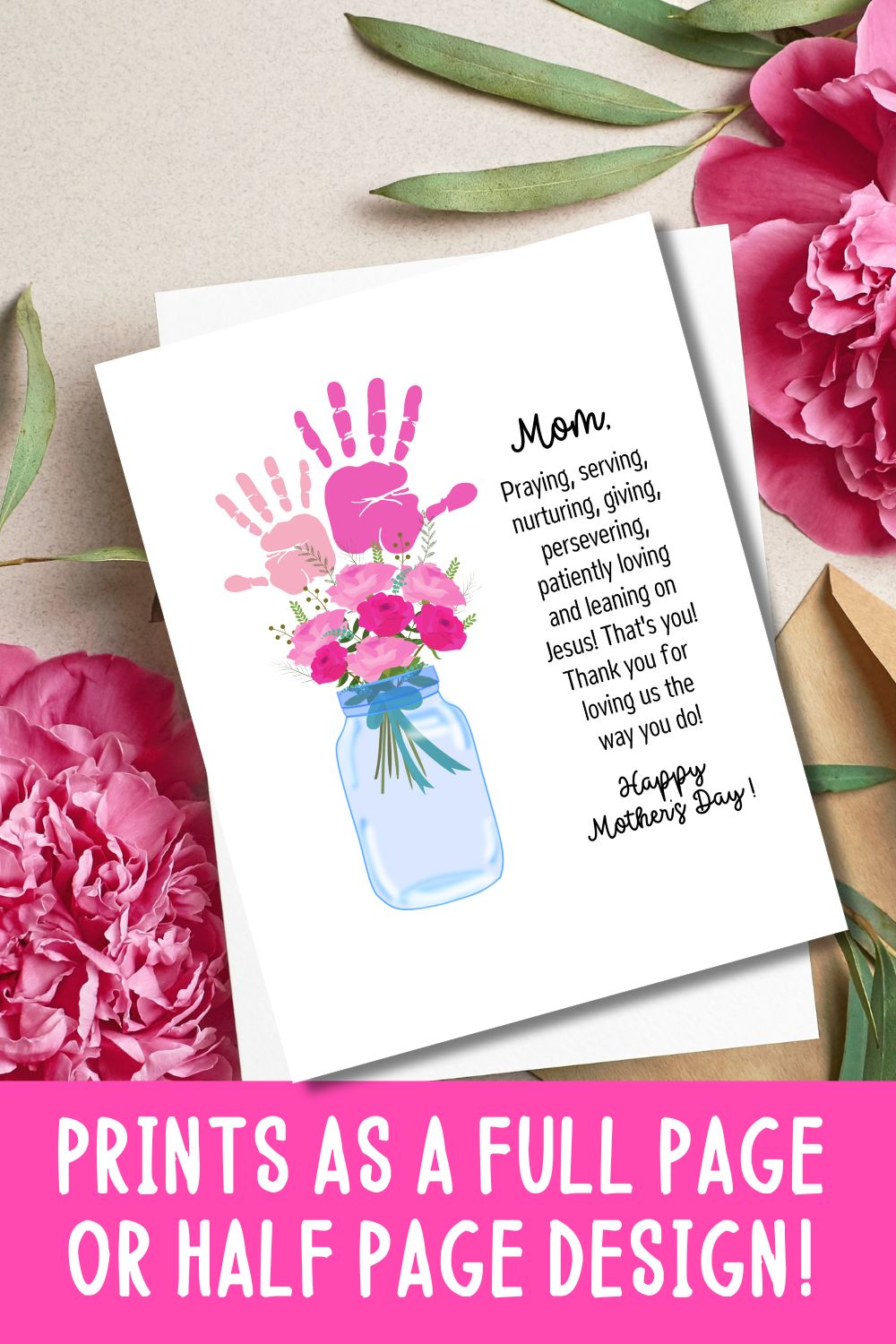 Mother's Day Printable Handprint Art Style B